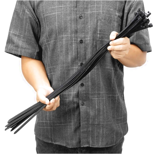 Armpow 24 inch Black Zip Ties Heavy Duty 50 PCS, 250 LBS Ultra Exclusive Strong Plastic Wire Ties, Large Cable Ties Extra Long Tie Wraps, Indoor and Outdoor UV Resistant