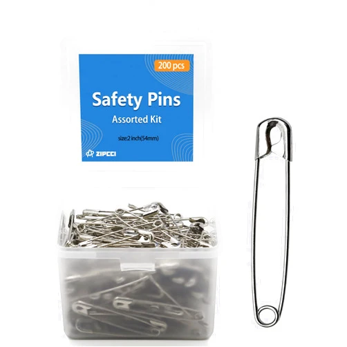 ZIPCCI 2 inch Safety Pins Heavy Duty - 200 Pcs Large Safety Pins - Safety Pins - Heavy Duty