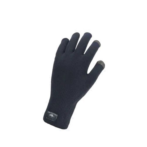 SEALSKINZ Anmer Waterproof All Weather Ultra Grip Knitted Glove Black Unisex Glove Medium