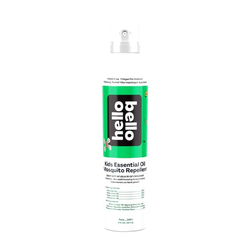 Hello Bello Mosquito Repellent Spray, with Natural Lemongrass, Cedarwood, Citronella, and Peppermint Oils, 5oz Can