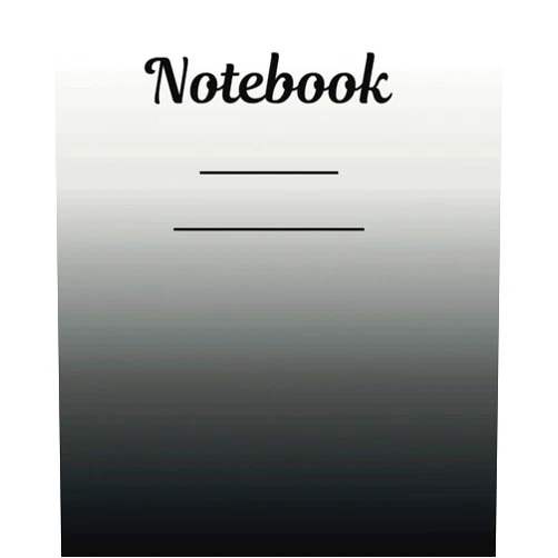 Desi Designs Black and White Gradient Notebook: College Ruled Journal for Business and School