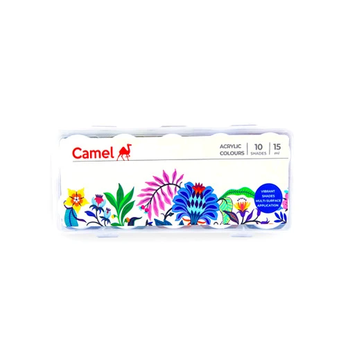 Camel Camlin Kokuyo Fabrica Acrylic Ultra Color - 15ml Each, 10 Shades