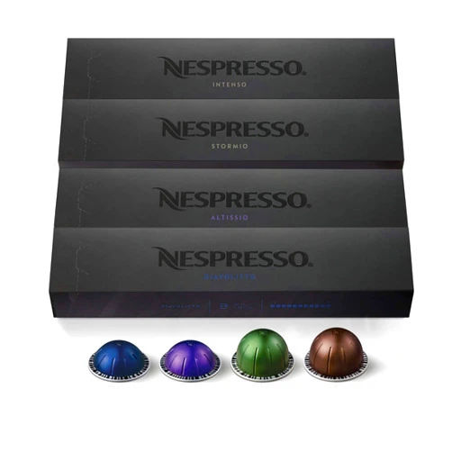 Nespresso Capsules Vertuo, Dark Assortment Variety Pack, Dark Roast Coffee & Espresso, 40-Count Coffee & Espresso Pods, Brews 7.8 oz. and 1.35oz.
