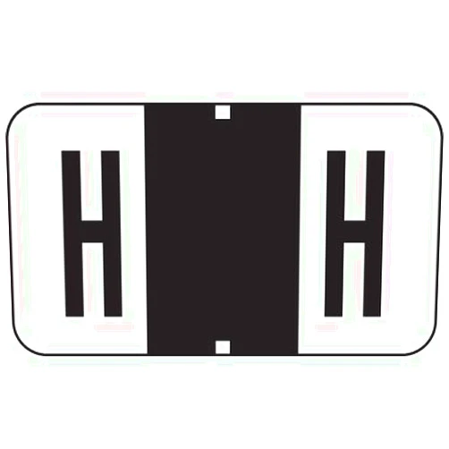 AMZfiling Alphabetical File Folder Labels- Letter H, Black, Jeter Compatible (Polylaminated, 225/Package)