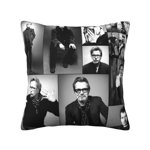 RZCREW Gary Oldman Square Hold Pillowcase with Hidden Zipper Custom Polyester Cushion Cover Suitable for Family Sofa, Bedroom, Living Room, Office, car Decoration 20
