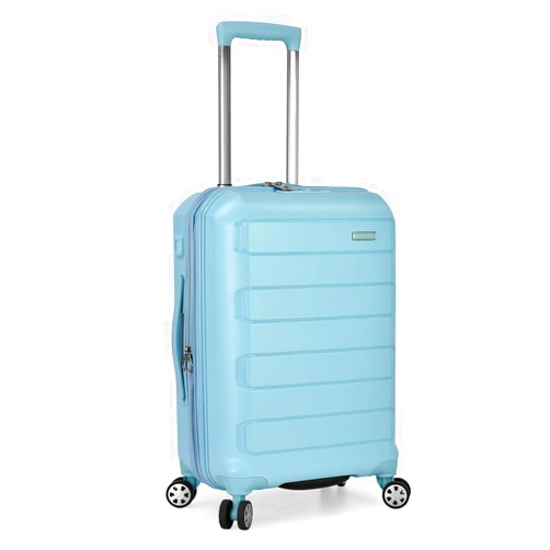 Traveler's Choice Pagosa Indestructible Hardshell Expandable Spinner Luggage, Baby Blue, Carry-on