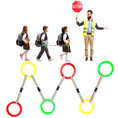 Shappy 6 Pcs Walking Rope for Preschool with Handles Preschool Rope for Walking in Line Colorful Outdoor Safety Daycare Rope for Kids Children Toddlers Schools Teachers Kindergarten(Red Yellow Green)
