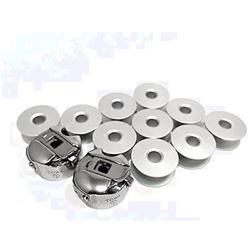 Towa 2 BOBBIN CASE(52237) & 10 ALUMINUM BOBBIN FOR JUKI INDUSTRIAL SEWING MACHINE