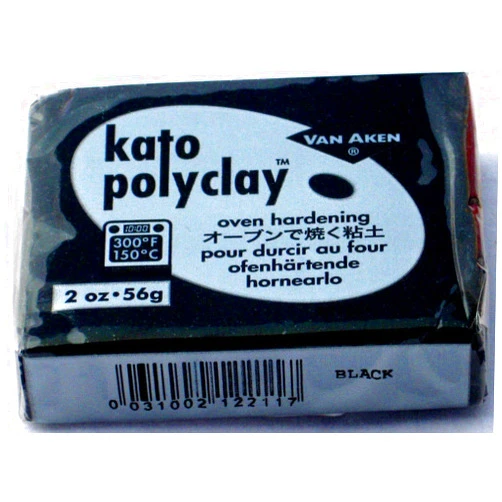 Generic Kato Polymer Clay Oven Jewelry Craft Bake Polyclay Bar Art Van Aken 2 Oz (BLACK)