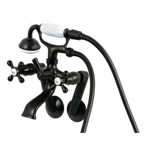 Kingston Brass KS269ORB Vintage Wall Mount Clawfoot Tub Filler with Hand Shower, Oil Rubbed Bronze , Oil-Rubbed Bronze 9.13 x 7.5 x 6