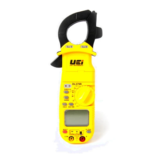 UEi Test Instruments UEi DL379B Digital Clamp Meter Auto Ranging, HVAC Current Voltage Tester w/Magnetic Mount, Measures AC Amps AC/DC Volts Temperature Capacitance Frequency Diodes Duty Cycle Continuity Resistance NCV