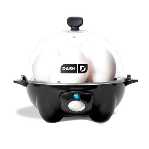 DASH Rapid Egg Cooker: 6 Egg Capacity Electric Egg Cooker for Hard Boiled Eggs, Poached Eggs, Scrambled Eggs, or Omelets with Auto Shut Off Feature - Black