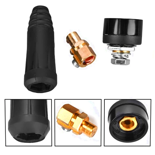 Tbest Dkj 25 Dkj35-50 Kabe 1Pcs Dkj10-25 Black European Welding Cable Rapid Connector Quick Fitting Adapter (DKJ35-50 Black)