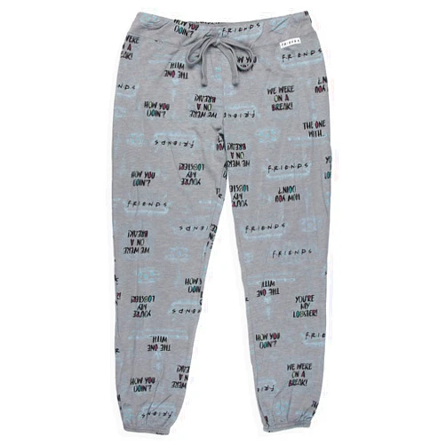 Seven Times Six Friends TV Show Womens' Sayings We Were On A Break! How You Doin'? You're My Lobster! Jogger Pajama Pants