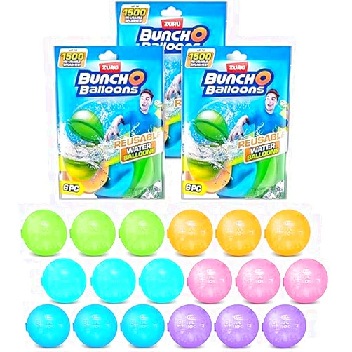 ZURU Bunch O Balloons Reusable Water Balloons,for Kids, Adults (12 Pack - Asst. Colors)