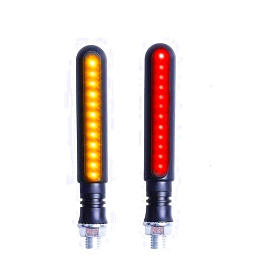 XHSK 2PCS Motorcycle LED Turn Signal Light Stop Signals Flowing Water Lights Tail Flasher/Running Blinker DRL Indicators Built Relay