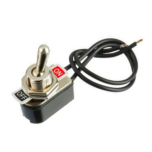 HUAREW Heavy Duty Toggle Switch SPST 2 Pin ON/Off Rocker Toggle Switch 6A/125V 3A/250V for Car Truck Boat Marine Black Shell(1PCS)