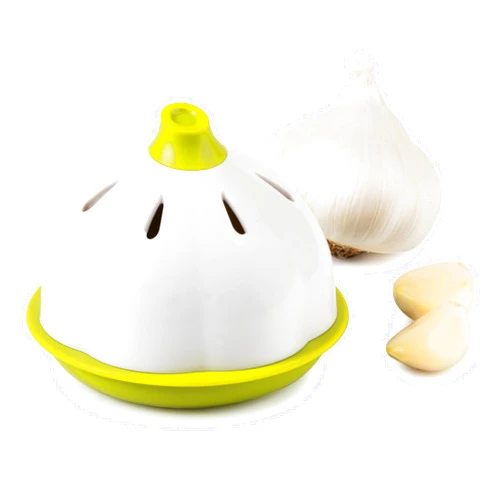 Joie Garlic Keeper, Vented Pod Saver for Firm, Fresh and Odorless Storage, Holds Full Head or Leftover Cloves, Twist to Lock Container, Compact Design for Counter, BPA-Free