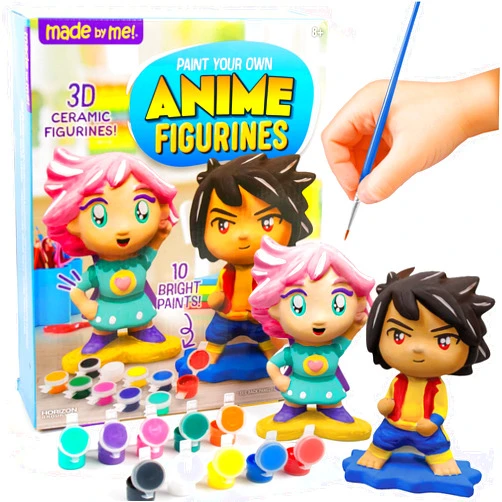 Made By Me Anime Figurines, Arts & Crafts Painting Kit, Small, Multi, 2 Piece
