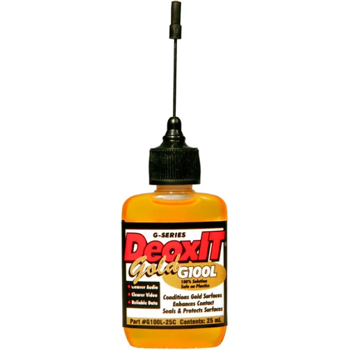 CAIG Laboratories DeoxIT Gold 100% Contact Conditioner, Needle Applicator, 25ML- G100L-25C