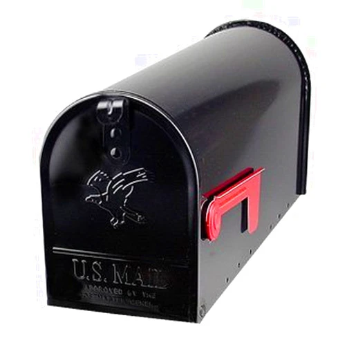 Solar Group Gibraltar Mailboxes Elite Galvanized Steel Post Mounted Black Mailbox 10-1/2 in. H x 8-1/2 in. W x 22-1/4 in. L