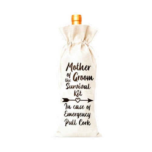 Doreen's Boutique Mother of Groom Survival Kit Wine Bag, Gift for Groom's Mother, Mother-in-law – 1 Pc(A003)