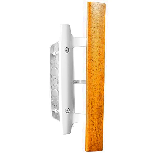 Wright Products - Mortise Sliding Patio Door Handle and Installation Hardware Set, Wood/White - Replacement Sliding Glass Door Lock and Handle