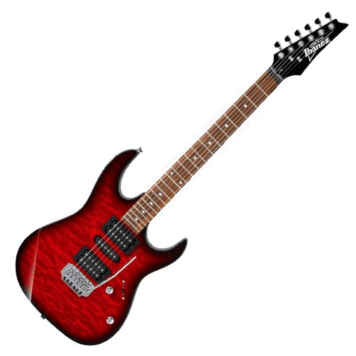 Ibanez GIO Series GRX70QA Electric Guitar (Transparent Red Burst)