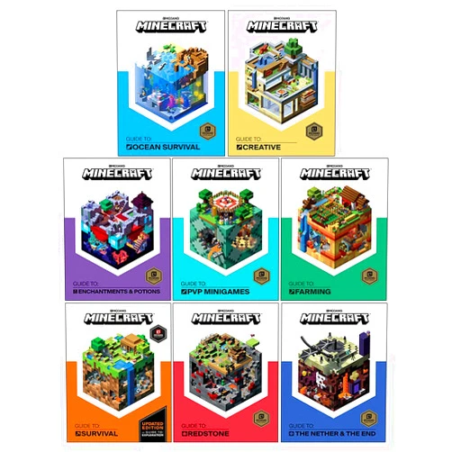 Mojang AB,The Official Minecraft Team The Minecraft Collection 8 Books Box Set (Minecraft Guides) (Creative, Survival, Redstone, Nether & The End, Enhancements & Potions, PVP Minigames, Farming & Ocean Survival)
