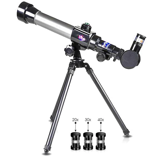 ArtCreativity Telescope for Starters - Includes Tripod Stand and 20x, 30x, 40x Eyepieces - Expensive Birthday Gifts for Kids Ages 3+