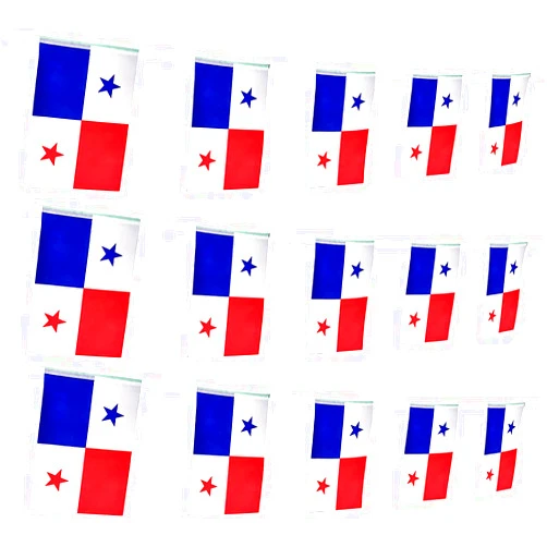 ZXvZYT Panama Panamanian Flag Banner String,Small Mini Panama Pennant flags,For Grand Opening,Olympics,National Sports Events,Party Festival Decorations(50 Feet 38 Flags)