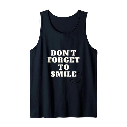 Jcast_clothing Cute and Sweet Don't Forget To Smile Tank Top