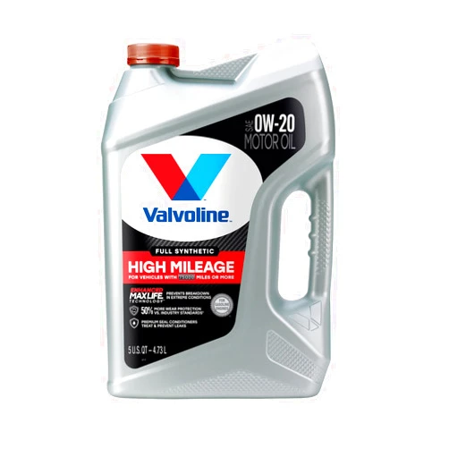 Valvoline™ Full Synthetic High Mileage with MaxLife™ Technology SAE 0W-20 Motor Oil 5 QT, (Model: 852399)