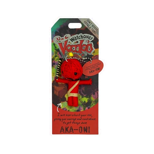 Watchover Voodoo 3-Inch Aka-Oni - Handcrafted Gift to Bring Good Luck and Positivity Everywhere You Go