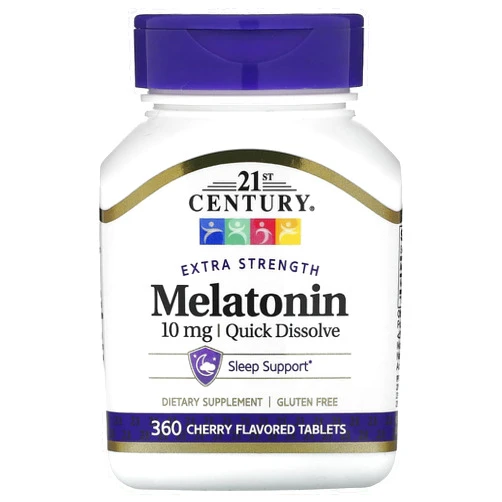 21st Century Extra Strength, Quick Dissolve Melatonin, Cherry, 10 mg, 360 Tablets