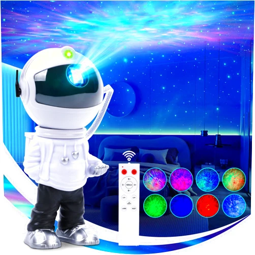 Minielec Astronaut Star Projector Night Light-Cool Robot Space Projector, Galaxy Starry Nebula Ceiling Projection Lamp with Remote Control 360° Adjustable, Gift for Kids, Room Decor for Bedroom, Birthday Party
