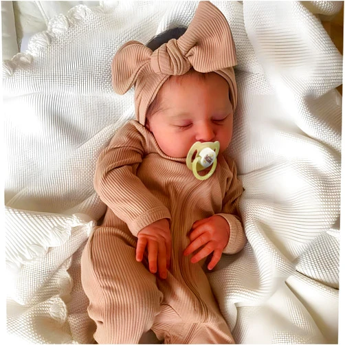JIZHI Reborn Baby Dolls, 20 inch Soft Vinyl Baby Dolls Realistic Newborn Baby Doll Girl Real Life Baby Sleeping Dolls with Gift Box for Kids Age 3+