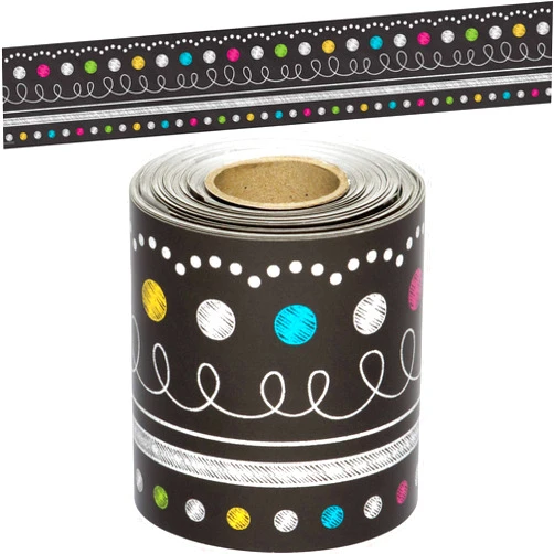 Teacher Created Resources Straight Rolled Trim Border/Trimmer Set, Multicolor, 8947