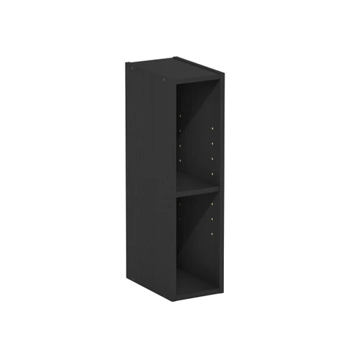 Furinno Fulda 2-Tier Space Saving Storage Shelf Bookcase, 6-Inch Width, Blackwood