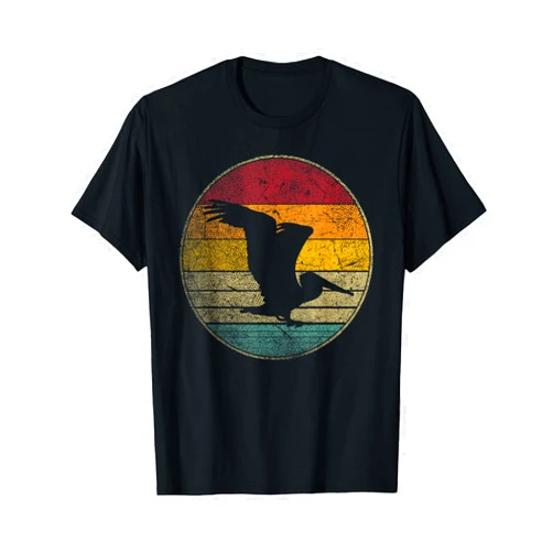Pelican Bird Shirt Sun Retro Apparel & Gifts Pelican Bird Shirt Sun Retro Vintage 80s Gift Beach Tropical T-Shirt
