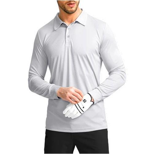 G Gradual Men's Polo Shirt Long Sleeve Golf Shirts Lightweight UPF 50+ Sun Protection Cool Shirts for Men Work Fishing Outdoor