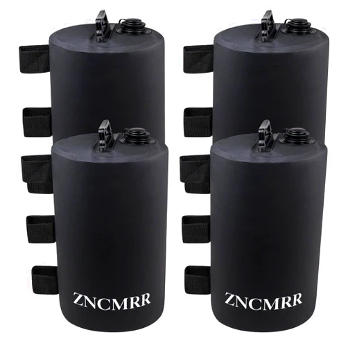 ZNCMRR Canopy Water Weight Bag 4 Pack 88 LBS Water Tent Weights Set of 4 Leg Weights for Gazebo Pop Up Canopies Tent (10L Black)