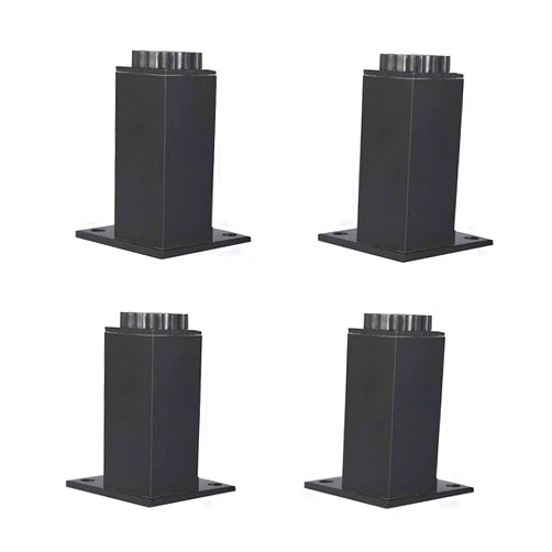 ZZYE Legs for Furniture 4 Sets of Square,Screws Furniture Legs,Sofa Feet Adjustable Metal Aluminum Alloy Support Replacement Feet,Cabinet Tv Cabinet Coffee Table Bed, Furniture Feet (Size : 6cm)