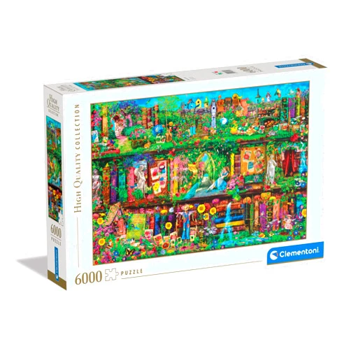 Clementoni Collection-Garden Shelf-6000 Pieces-Puzzle, Horizontal, Illustration, Fun for Adults, Made in Italy, Multicoloured, 36532