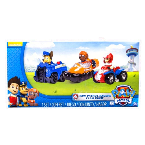 Paw Patrol Racers 3-Pack Vehicle Set, Chase, Zuma and Ryder
