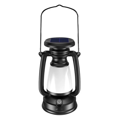 TRUELAND Solar-Powered Camping Lantern: Candlelight, White & Warm Light, Stepless Dimming. Waterproof, TYPE-C & Solar Charging. Outdoor Atmosphere with Hook Design
