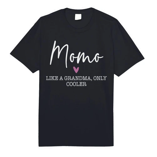 Momo Gifts For Birthday Simple Design Momo Like A Grandma Only Cooler Heart Mother's Day Momo Comfort Colors Adult Heavyweight T-Shirt