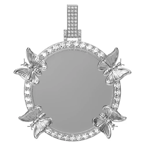 Legit Bling Custom Made Photo Pendant Necklace For Men Women，Diamond Iced Out Personalized Memory Picture Frame Pendant Necklace…
