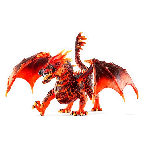 schleich ELDRADOR CREATURES - Lava Dragon, ELDRADOR CREATURES Red Dragon Toy Figurine with Moveable Wings, For Children Ages 7+