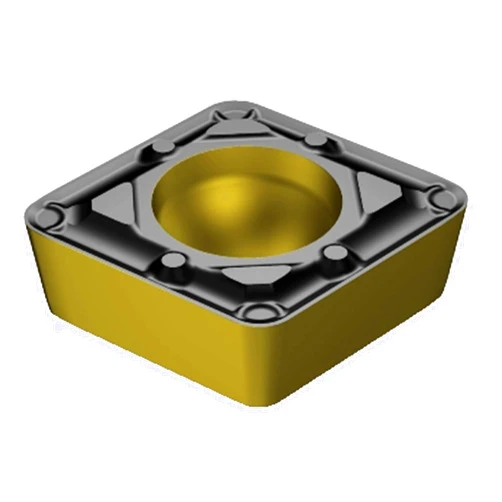 Sandvik Coromant CCMT 2(1.5)1-WF 3225 Coro Turn 107 Insert for Turning, Carbide, Diamond 80 deg, Neutral Cut, 3225 Grade, Ti(C,N)+Al2O3+TiN, Wiper (Pack of 10)